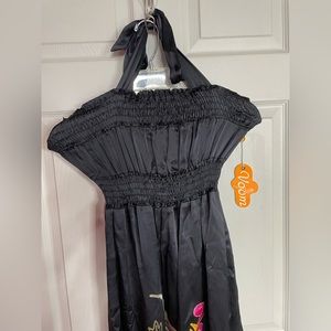 Voom Black Halter Top Black Dress Size Large. NWT BX3.